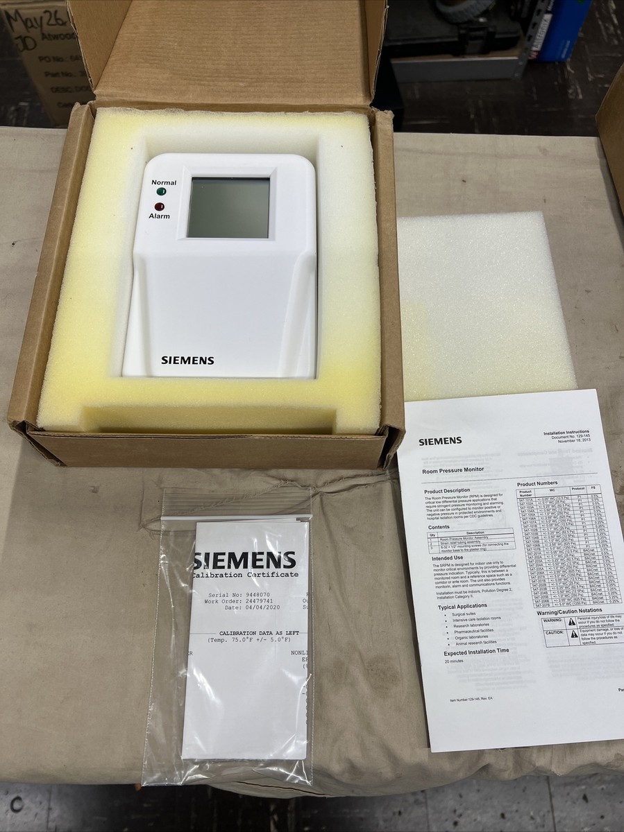 SIEMENS 547-202A / 547202A Room Pressure Monitor (NEW IN BOX) | eBay
