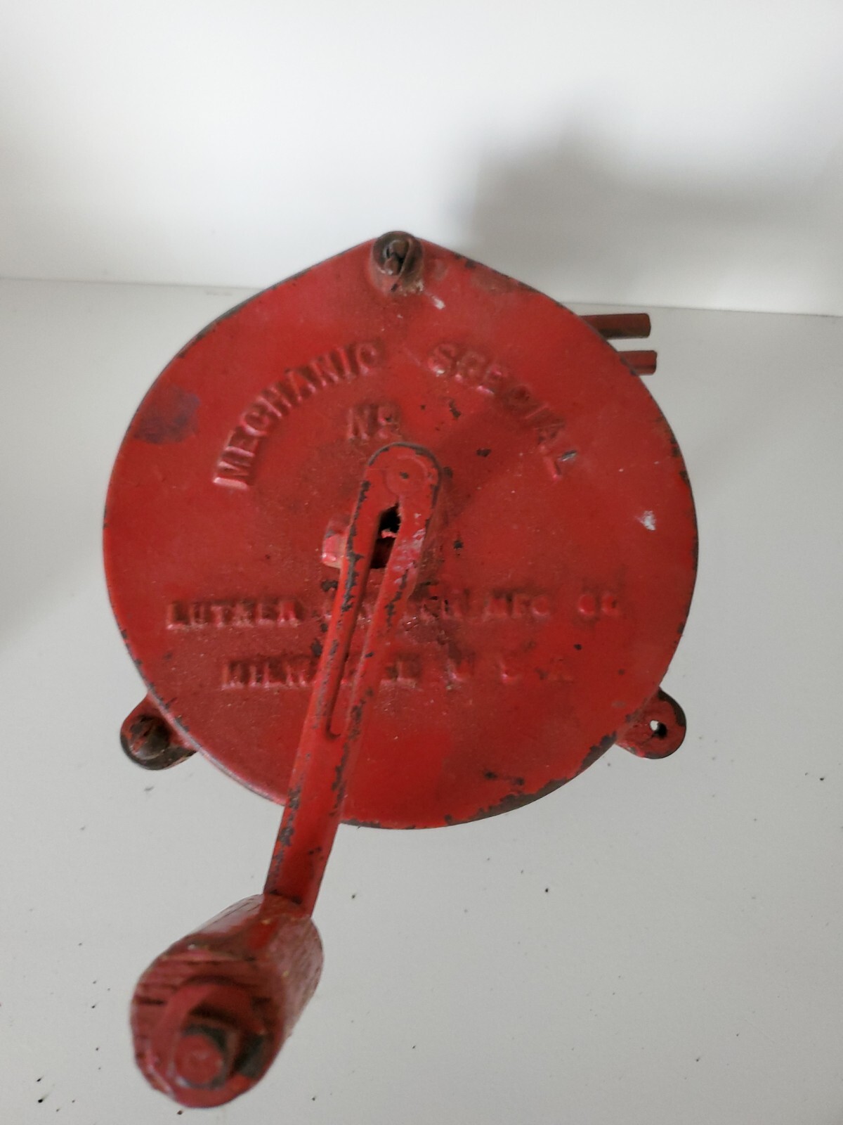 Vintage Mechanic Special Hand Crank Bench Grinder with 4" Wheel eBay