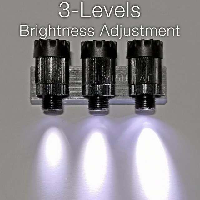 Compound Bow Sight Light White LED 3Levels Adjustable 3/832 Thread 12