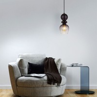 Esszimmerleuchte HäNgelampe Pendelleuchte Rauchglas Biglight