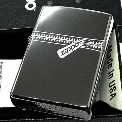 Zippo Oil Lighter Zipper Design Black Ice Regular Case Japan | eBay