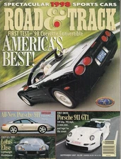 Road & Track September 1997 – America's Best / Corvette / Porsche 911 / Porsche 