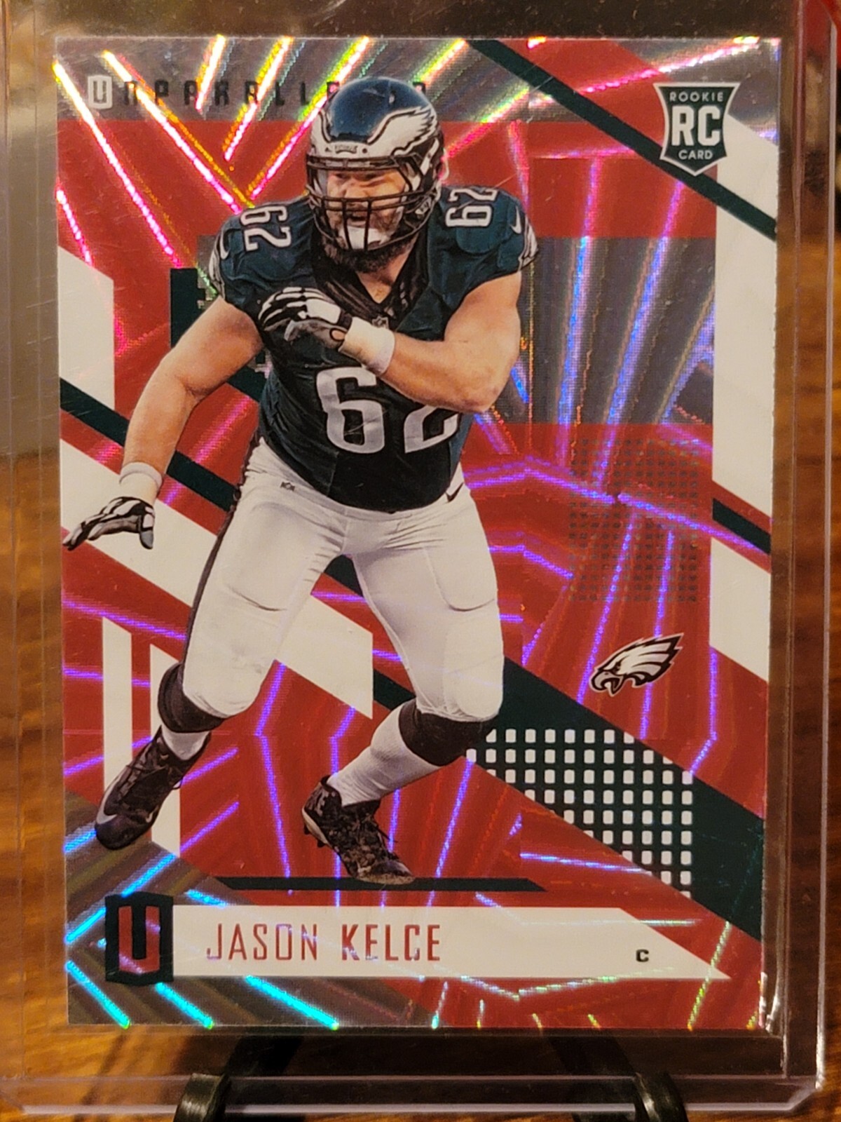 2017 Panini Unparalleled Jason Kelce Pink Wedges RC #120