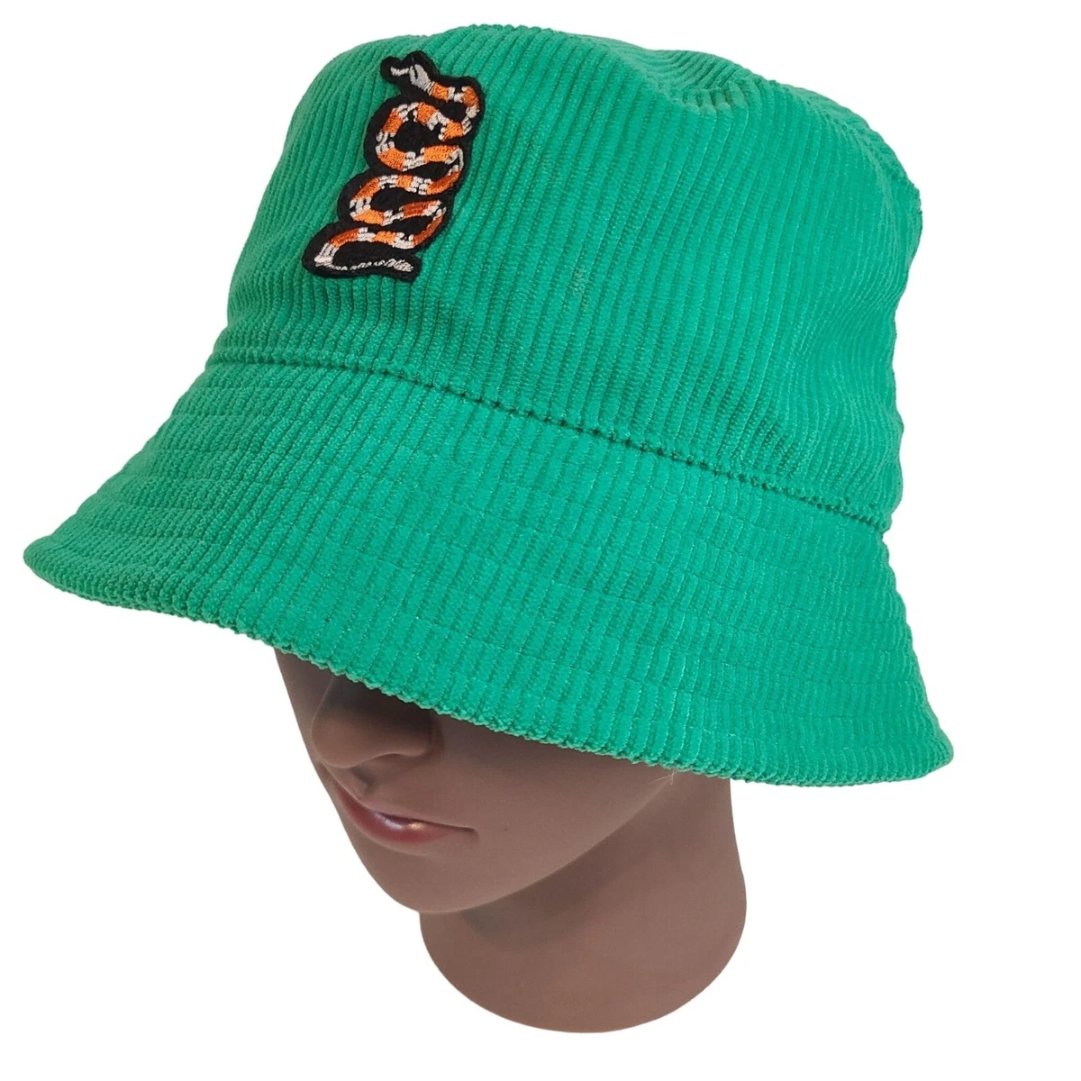 Wild Fable Womens Corduroy Snake Print Green Bucket Hat One Size