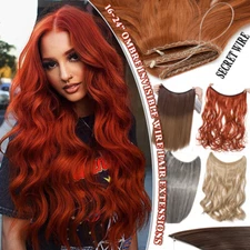 US Wire In Hair Extension Secret Elastic Band Secret Miracle Ring Thick Straight