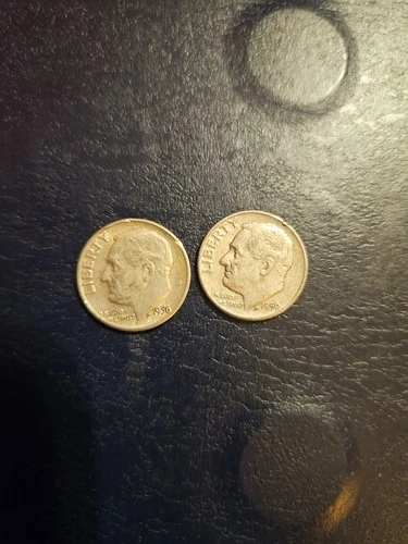 1956 & 1959 D ROOSEVELT DIME- MIXED CONDITION 3R