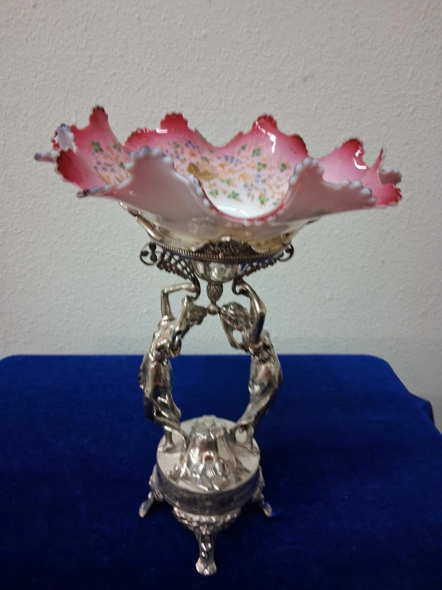 米国アンティーク ブリタニアメタル製 可動ハンドル 脚付きバスケット MERIDEN BRITANNIA 1900-1940 Antique Silver Meriden Britannia for sale | eBay