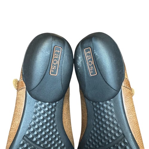 Taos Mary Jane Shoes Womens Size 7.5 Brown Leather Strap Comfort Flats Casual - Picture 10 of 11