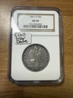 1861-O Seated Liberty Half Dollar  NGC  AU50