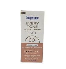 Coppertone Every Tone Invisible Finish Face Sunscreen 2oz SPF 60 Brightening