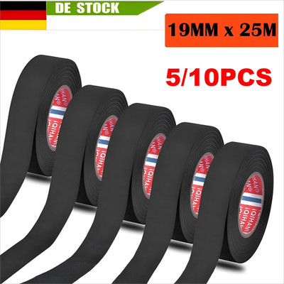 10Rolle Kabelbaum Klebeband Gewebeband-KFZ Textilband Isolierband 19mm 15M/25M.