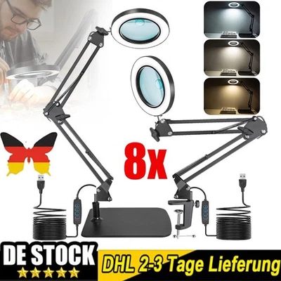 Lupenleuchte 8mal 72 LED Arbeitsleuchte Lupenlampe mit Standfuß Tischlampe - Bild 1 von 4