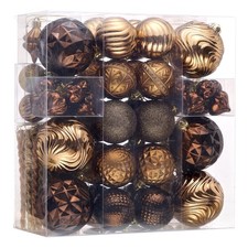 Valery Madelyn 100ct Christmas Tree Decorations Ball Ornament Set, Bronze Cop...