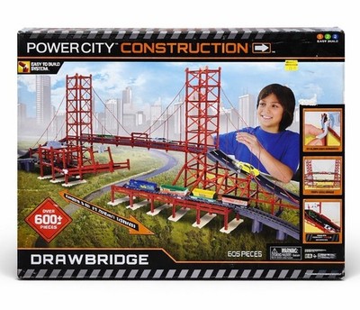 Power City Construction Drawbridge 600+ Pc Set NEW Sealed Jakks Pacific