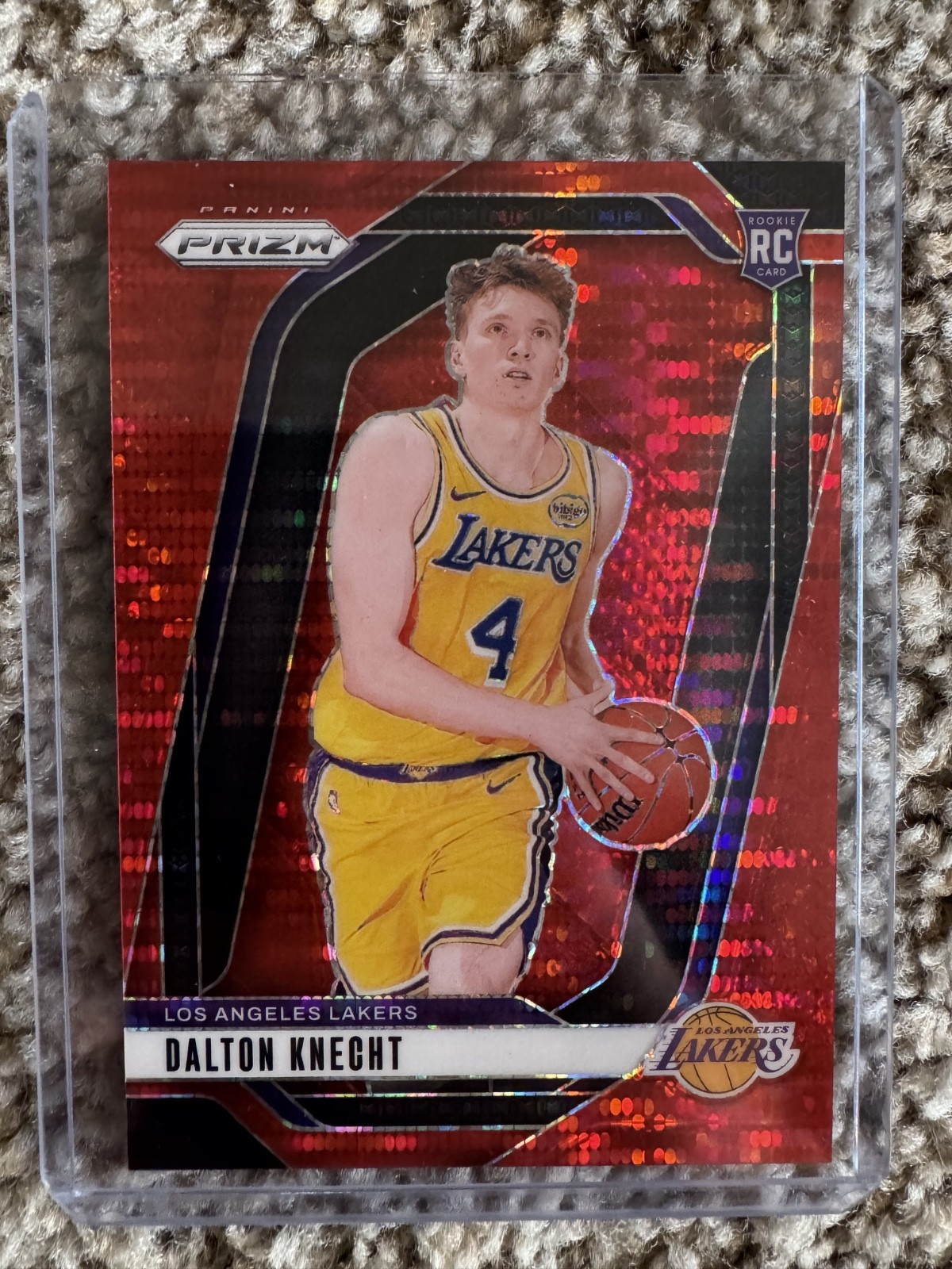 Dalton Knecht RC Red Pulsar Prizm /75 🔥 2024-25 Panini Prizm Lakers #238