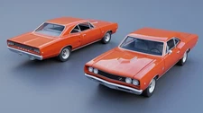 ABS-LIKE RESIN 3D PRINTED 1/18 1968 DODGE CORONET 2-DOOR R/T FULL KIT