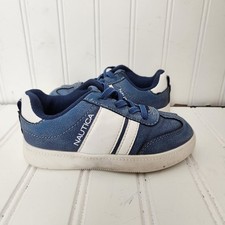 Nautica Kid Toddler Boys Size 8 Scott Blue No Tie Laces Casual Everyday Sneakers