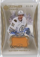 2023-24 Ultimate Collection Rookies 53/99 Matthew Poitras #124 Patch Auto 14hk