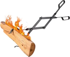 26" Long Firewood Tongs Log Grabber for Fireplace Fire Pit Campfire Bonfire