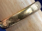 Vtg 1/20 12K Gold Filled HF Barrows Bangle 7" Costume Jewelry Floral Etching