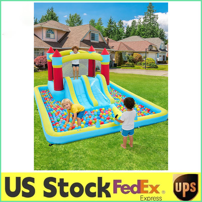  15x11ft IndoorOutdoor Inflatable Bounce Castle,Jump House w/Wet Dry Water Slide