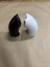 ROYAL DUX BLACK AND WHITE CERAMIC CAT BY JAROSLAV JEZEK HAKUSAN JAPAN