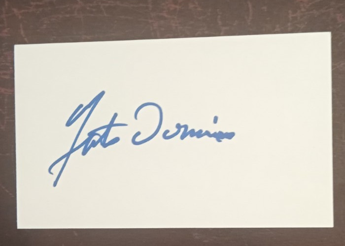 Fats Domino Signed Index Card