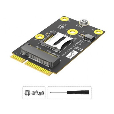 Mini PCI-E to NVMe M.2 SSD&TF Card Reader Adapter Mini PCI Express Converter