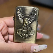 Harley Davidson Zippo Oil Lighter Used Collectible
