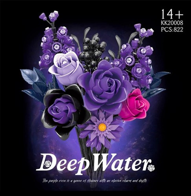 #ad #ad Deep Water KK20008 Purple Rose Bouquet Building Set 822 Pieces For Ages 14 $35.00