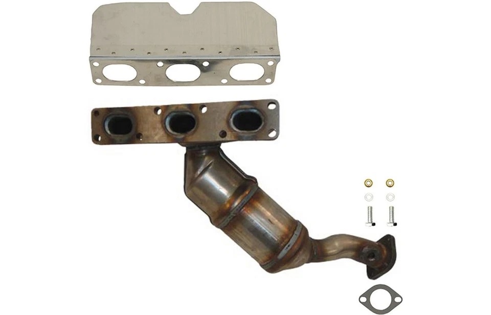 Convertidor catalítico trasero con colector de escape integrado para BMW X5 3 2001-2004 Foto 2 de 4
