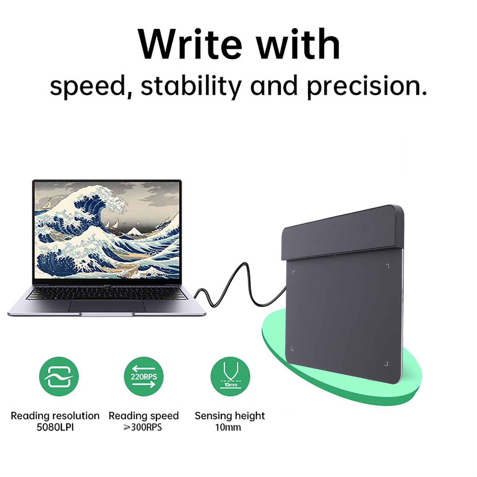 как выглядит Ultra-Thin 4x3 Inch Graphics Drawing Tablet For Designing Online Course Teachers фото