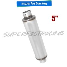 Silver 5 Inlet Outlet Stainless Steel Diesel Muffler 24 Body Straight Through Silver 5 Inlet Outlet Stainless Steel Diesel Muffler 24 Body Straight Through
