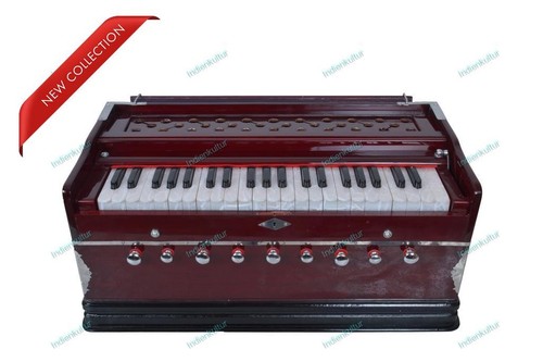 Harmonium 9 Stopper Chudidaar Balg 42 Tasten zwei Schilf Harmonium mit Tasche - Bild 5 von 10