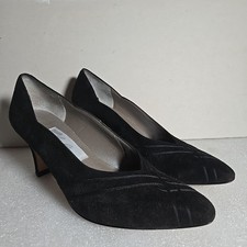 Amalfi Magik Valesca 7B vintage suede pumps Kitten Heel Black