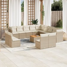 Gartenmöbel XXXL Polyrattan Lounge Sitzgruppe Garten Balkon Sofa Couch 2 Farbe