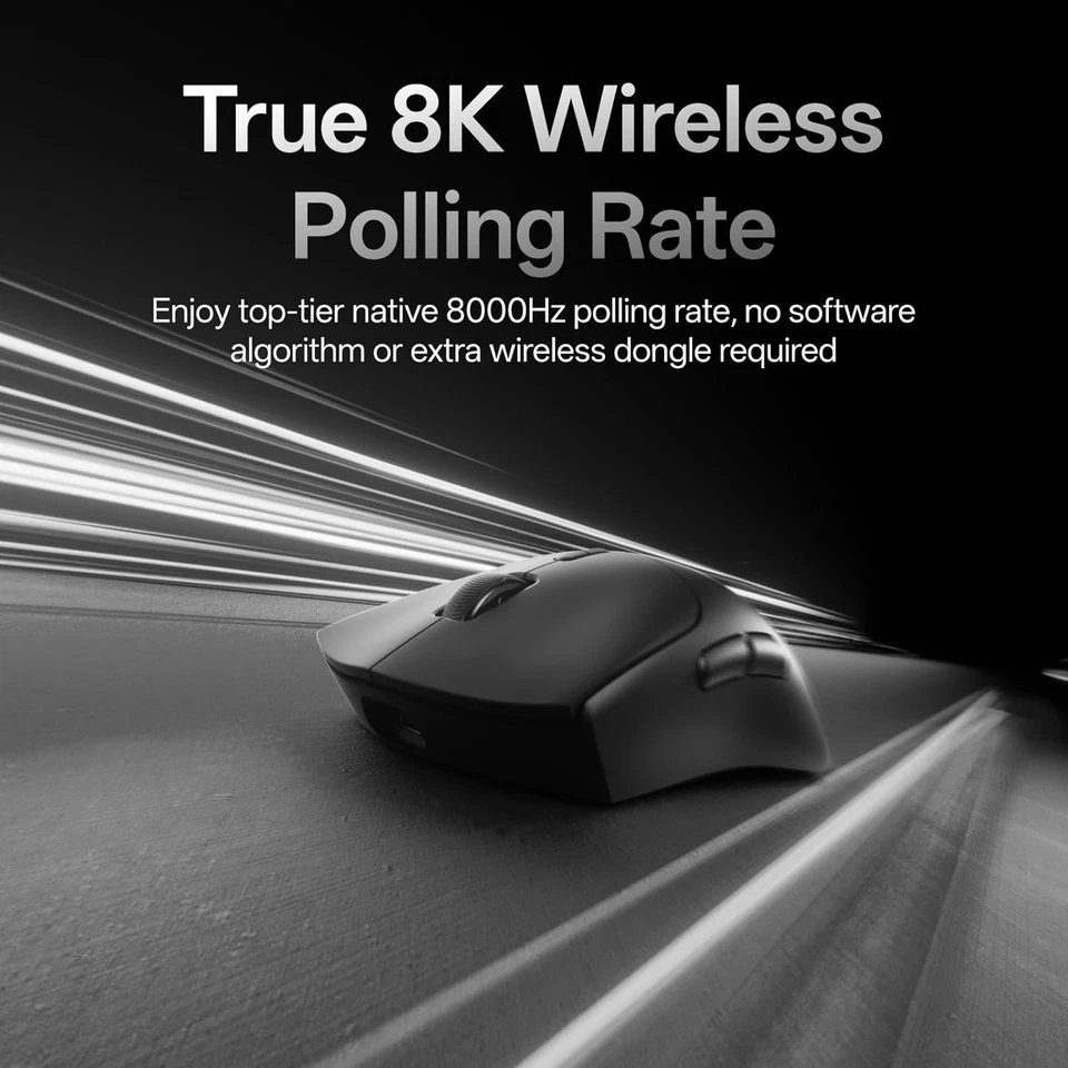 Rapoo VT7 Wireless Gaming Mouse, True 8K Wireless Polling Rate, 53g Lightweight - Image 2 of 4
