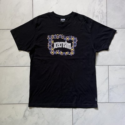 Icecream Shirt Mens XL Black Pixel Frame Graphic Tee Designer Streetwear Rapper