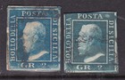 SICILY  ^^^^^^ RARER  sc#13,13  used   IMPERF   CLASSICS  hcv@  xxxdco3612sic111 — photo 1