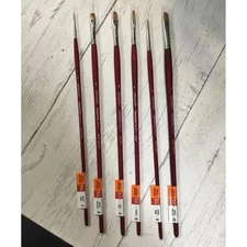 Princeton Velvetouch Artist Brush Set Acrylic Watercolor Oil Painting 6pc NWT