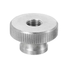 Knurled Thumb Nuts, 1Pcs M6 Stainless Steel Knobs Fasteners Through Hole Silver