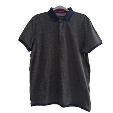 TED BAKER Men's Gray Short Sleeve Polo Shirt Size 5 XL NWOT  Danby  