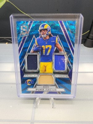 Panini 2024 Spectra Football Triple Threats Memorabilia Puka Nacua - 17/60 Rams