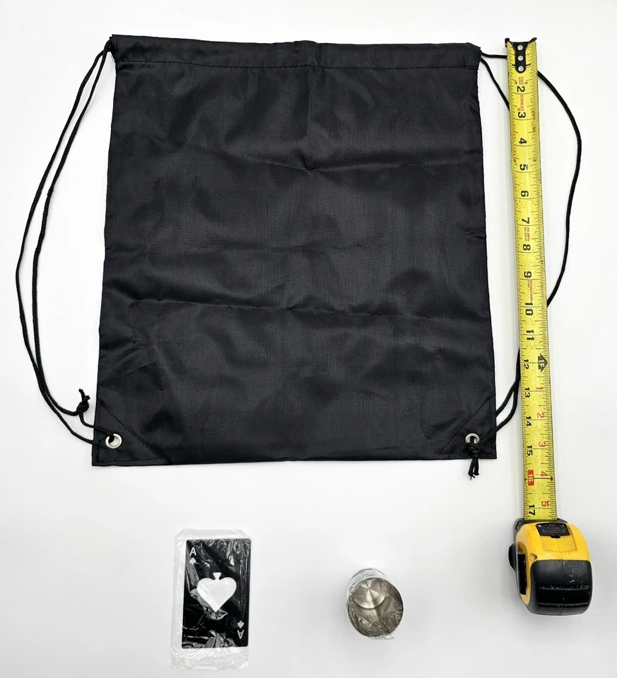 3 Pc Groomsmen Gift Set Ace Of Spades Bottle Opener Shot Glass String Backpack - Image 2 of 3