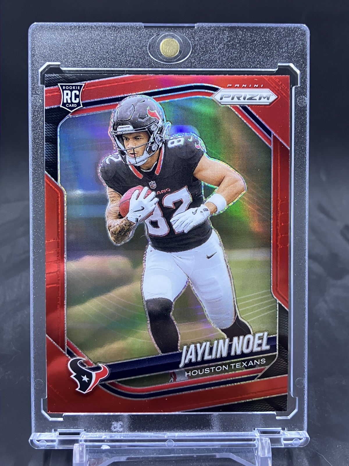 2025 Panini Prizm Jaylin Noel Red Prizm SSP RC Houston Texans #386