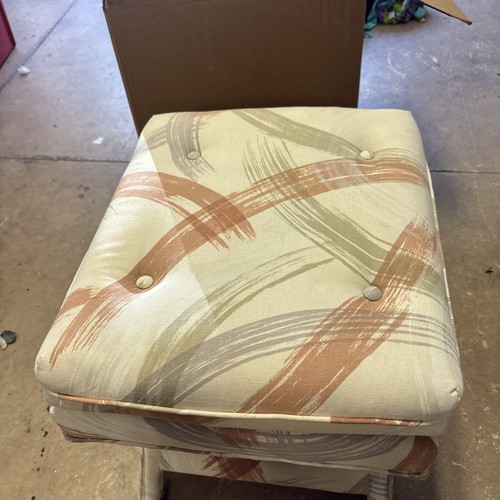 1970s-80s X Base Ottoman Stool/bench/ Foot Stool /hassock - Picture 5 of 12