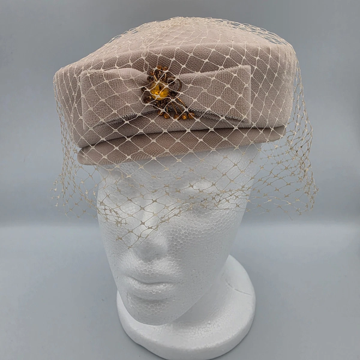 Pillbox Velvet Original Vintage Hats for Women for sale | eBay display picture 1