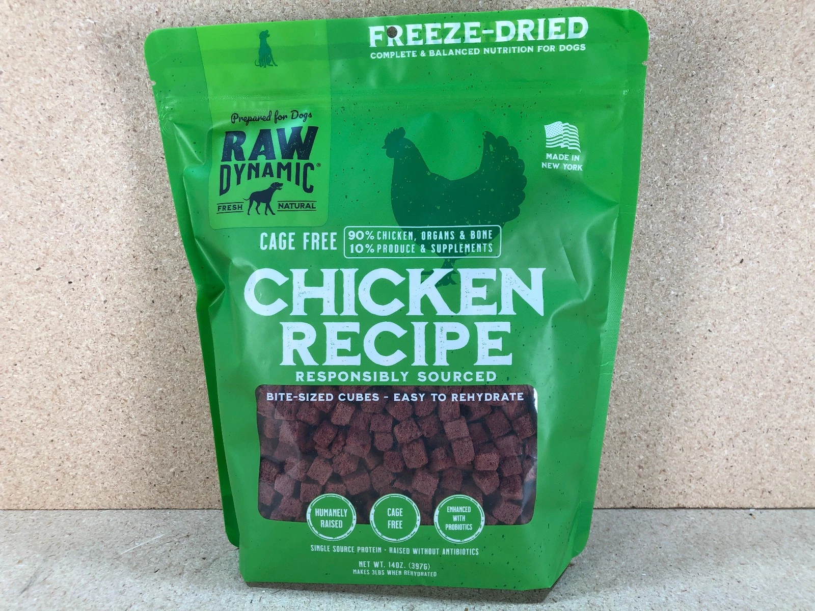 Raw Dynamic Freeze Dried Raw Chicken Formula for Dogs 14oz