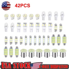 42pcs Trunk License Plate Light Kit Interior Combo LED Map Dome Door Trunk Bulb