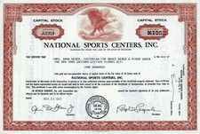 National Sports Centers Inc., 1960 (100 Shares)
